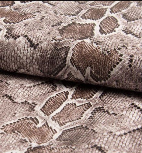 Kunstleder - animal print - braun